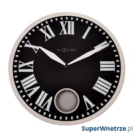 Zegar ścienny 43 cm Nextime Romana czarny kod: 8161