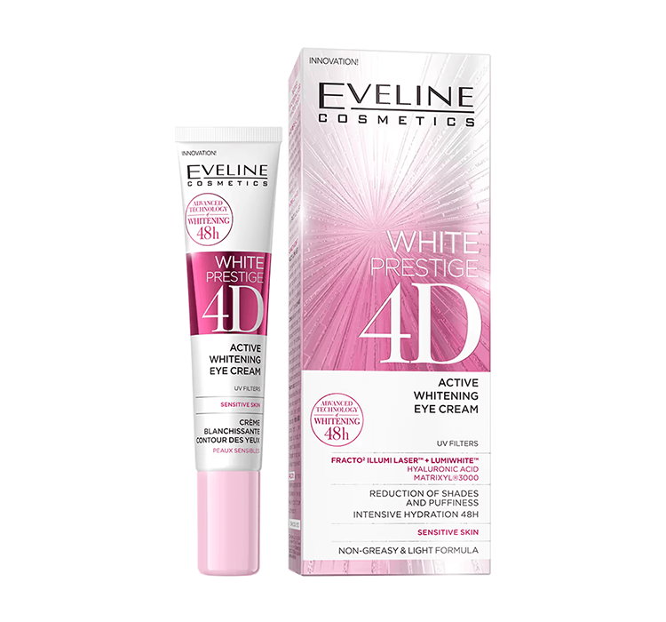 EVELINE WHITE PRESTIGE 4D WYBIELAJĄCY KREM POD OCZY 20ML