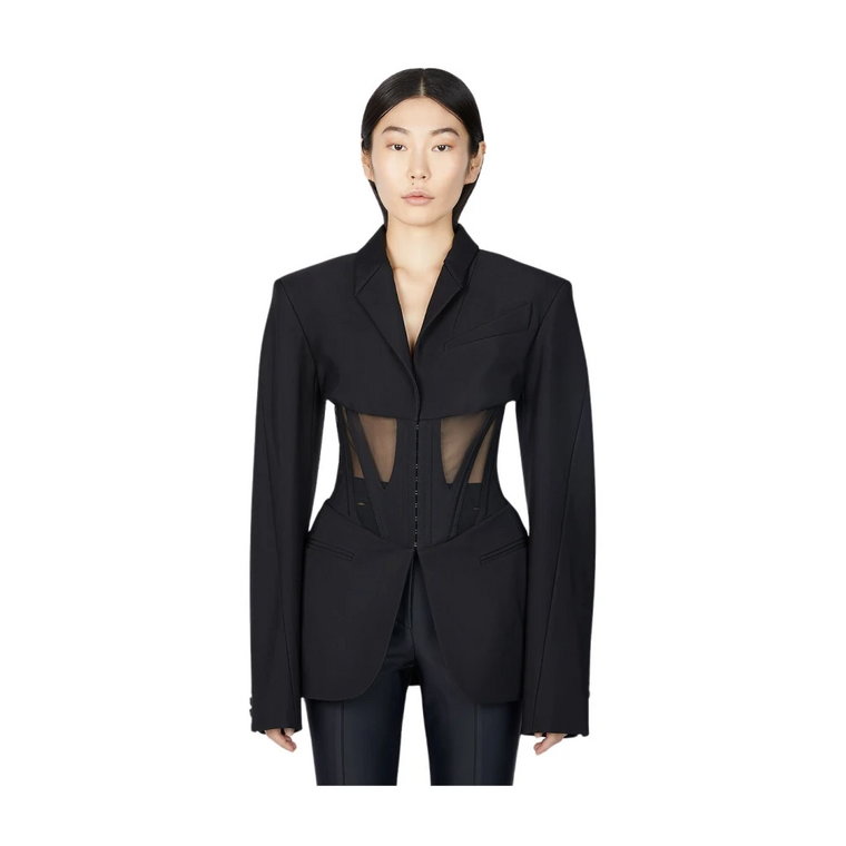 Mesh Corset Panel Blazer Mugler