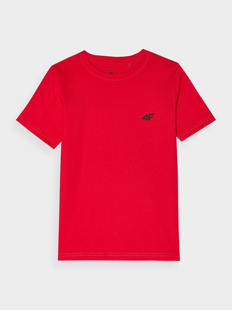 T-shirt gładki chłopięcy - czerwony