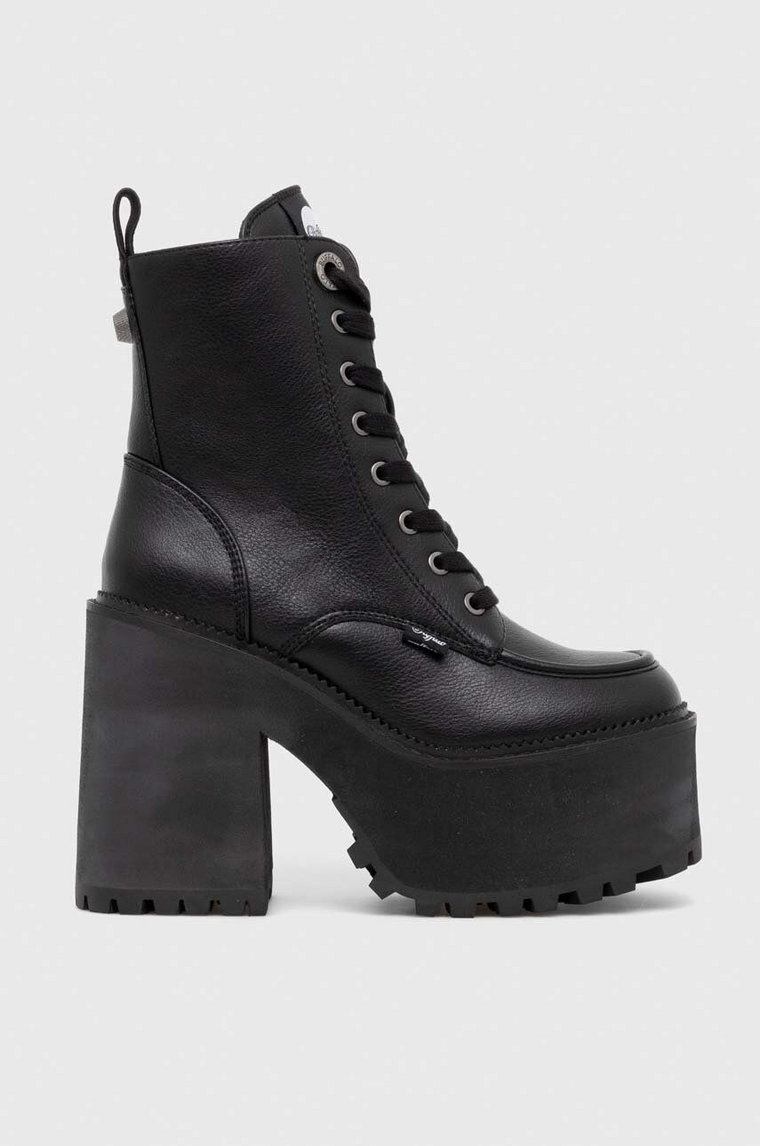 Buffalo botki 
Killah Lace Up Mid damskie kolor czarny na słupku 1622373