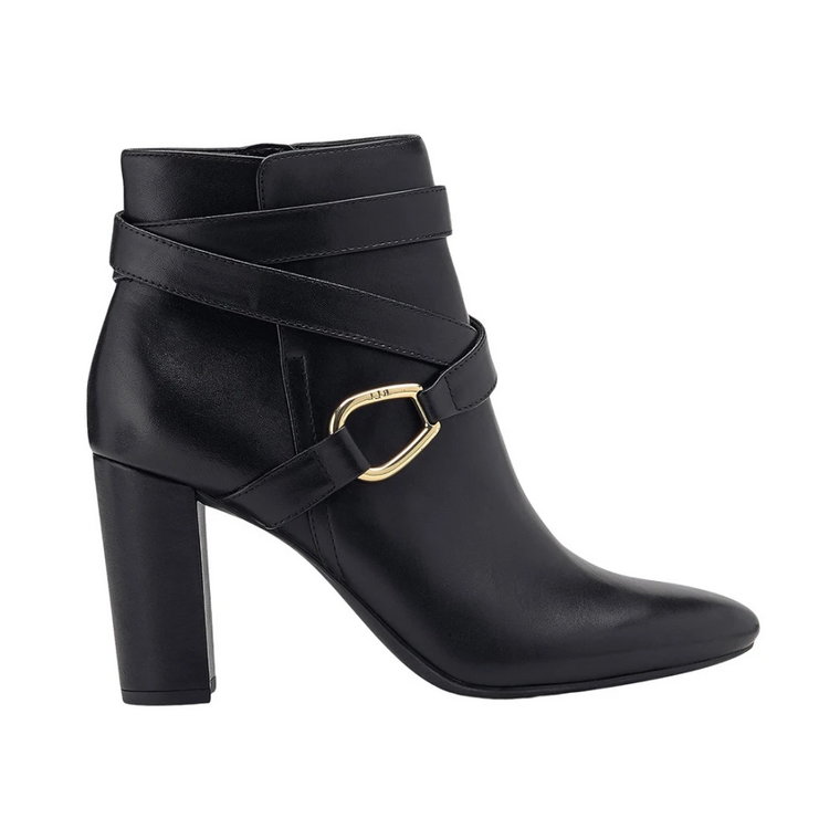 Podnieś swój styl czarnymi skórzanymi botkami Polo Ralph Lauren