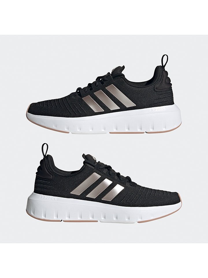 adidas Sneakersy "Swift Run 23" w kolorze złoto-czarno-białym