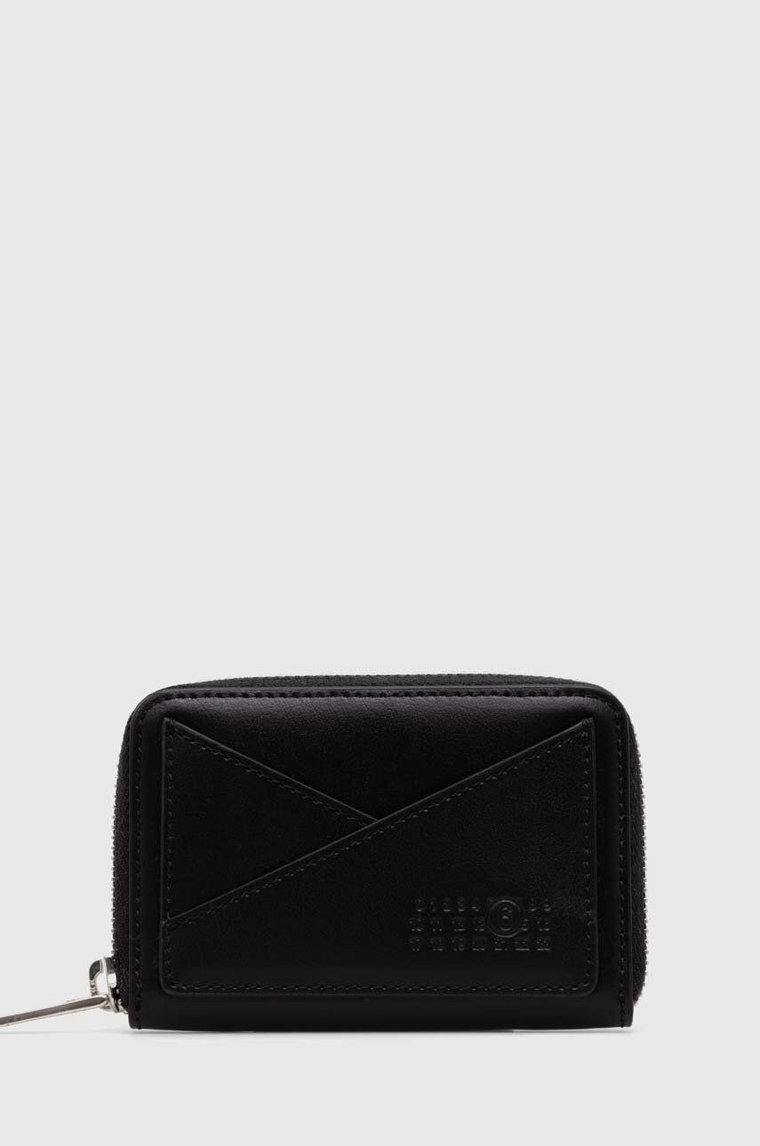 MM6 Maison Margiela portfel skórzany Wallets damski kolor czarny SA6UI0016