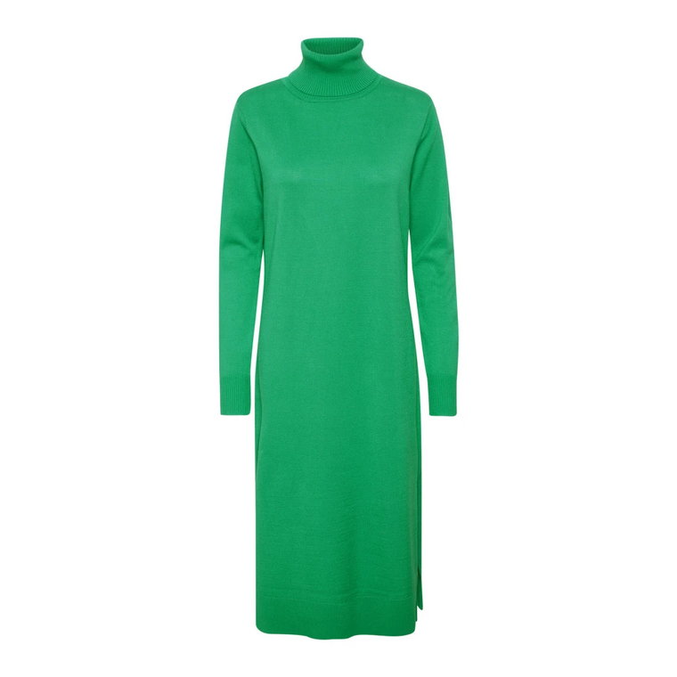 Verdant Green Melange Roll Neck Sukienka Saint Tropez