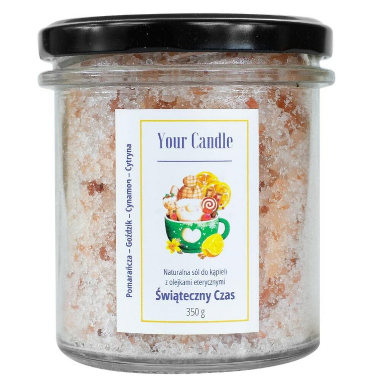 Your Candle - Naturalna sól do kąpieli z olejkami eterycznymi Świąteczny Czas 350 g