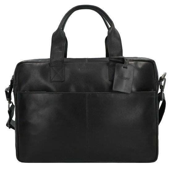 Burkely Vintage Jesse Briefcase Leather 42 cm Komora na laptopa black