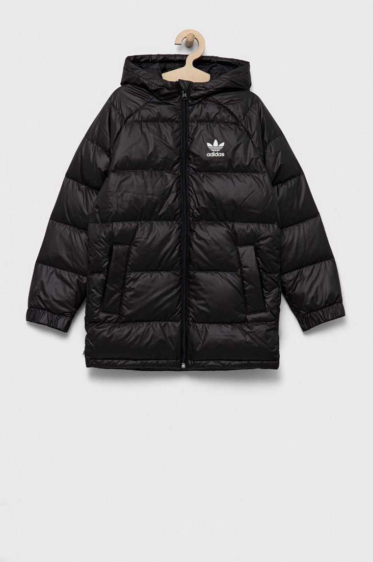 adidas Originals kurtka puchowa dziecięca DOWN JACKET ELO kolor czarny