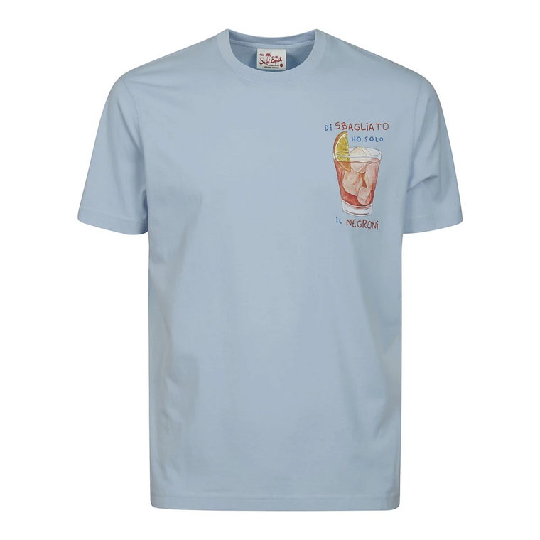 Bawełniana Koszulka z Krótkim Rękawem i Logo MC2 Saint Barth