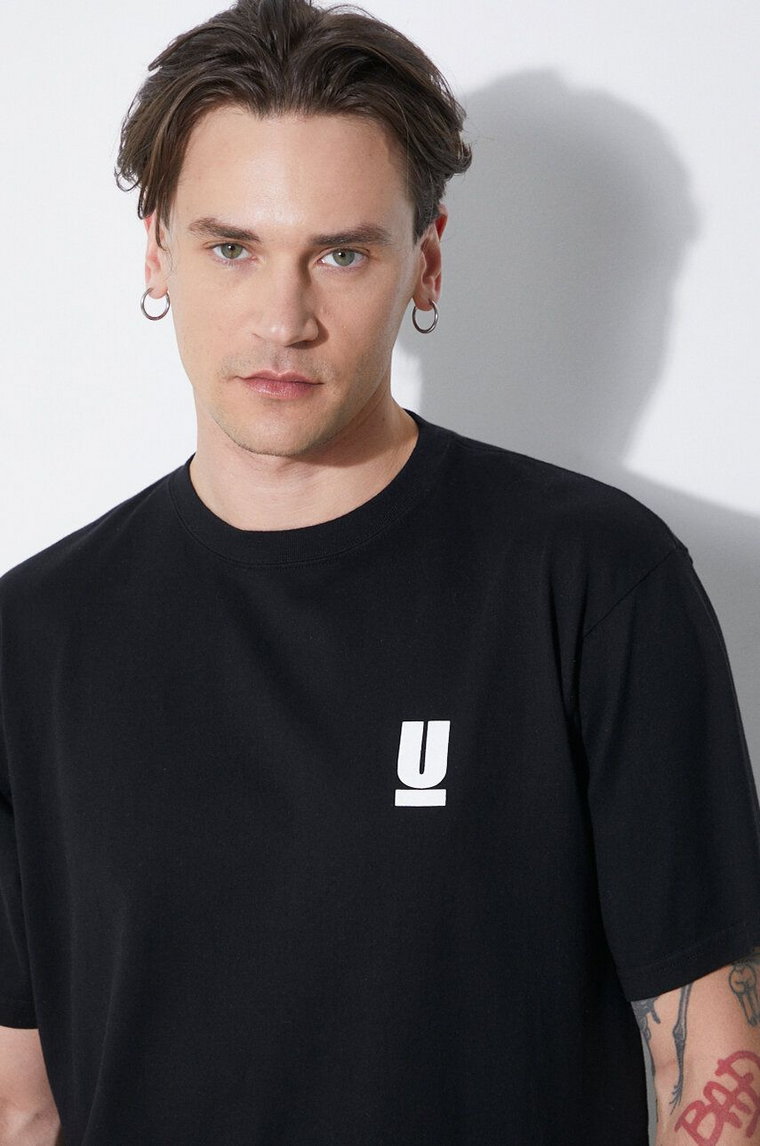 Undercover t-shirt bawełniany męski kolor czarny z nadrukiem UB0D3803