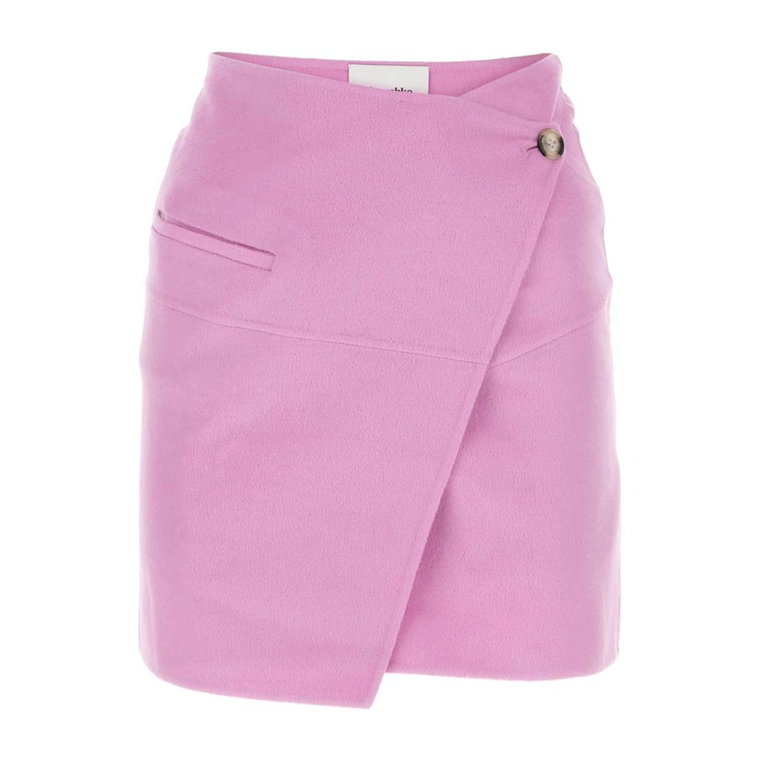 Mini spódnica różowej wełny Nanushka