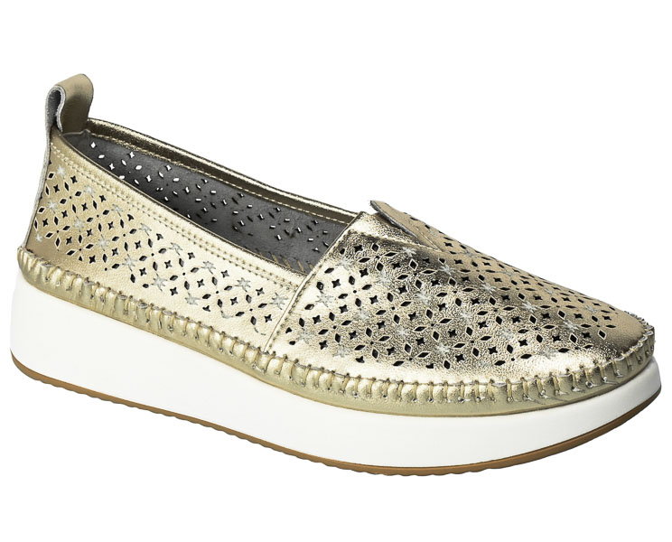 Espadryle Filippo DP4555-23 Skórzane Złote