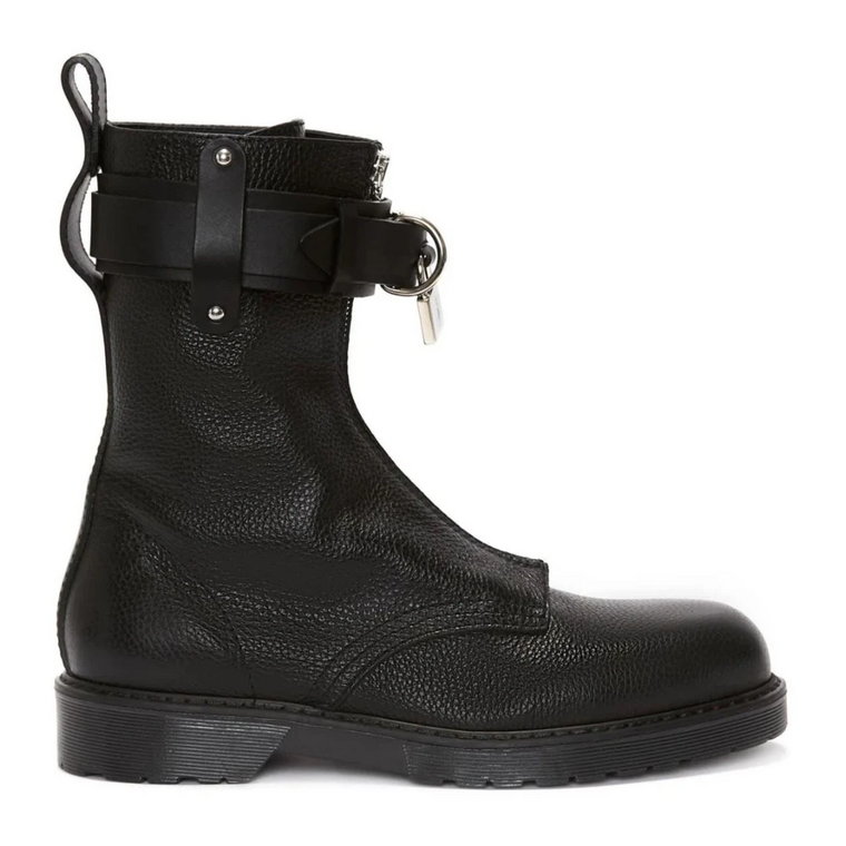 Czarne buty bojowe z zamkiem JW Anderson