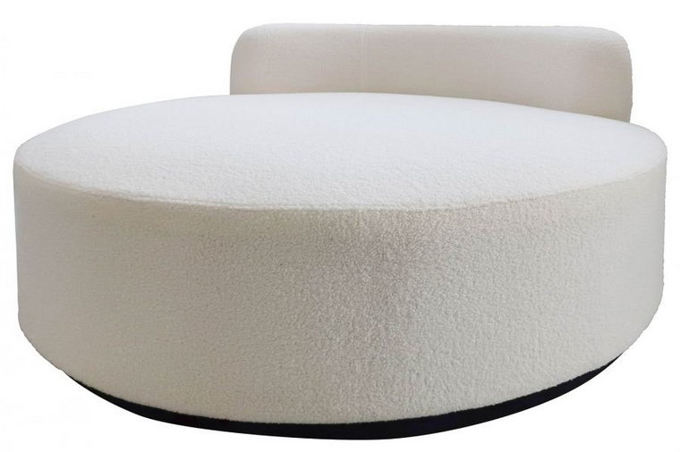 Fotel sofa biała teddy Orvieto Ø150x69 cm