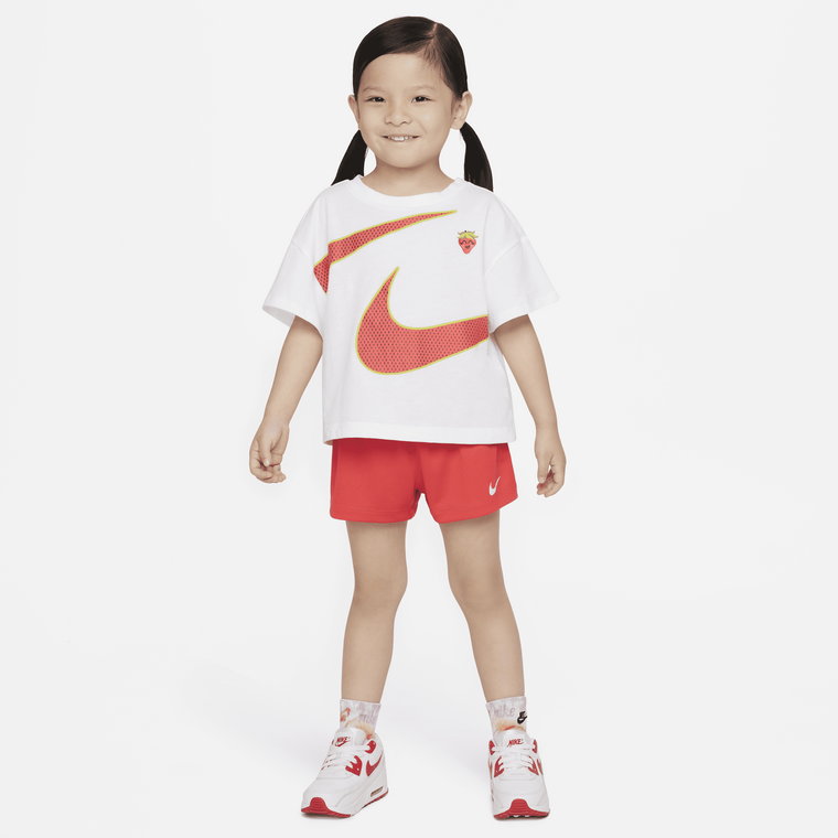 Zestaw T-shirt i spodenki dla maluchów Nike - Czerwony