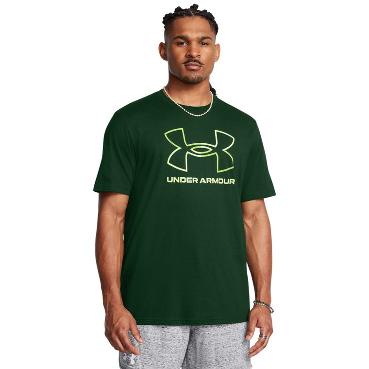 Męski t-shirt z nadrukiem Under Armour UA Gl Foundation Update Ss - zielony