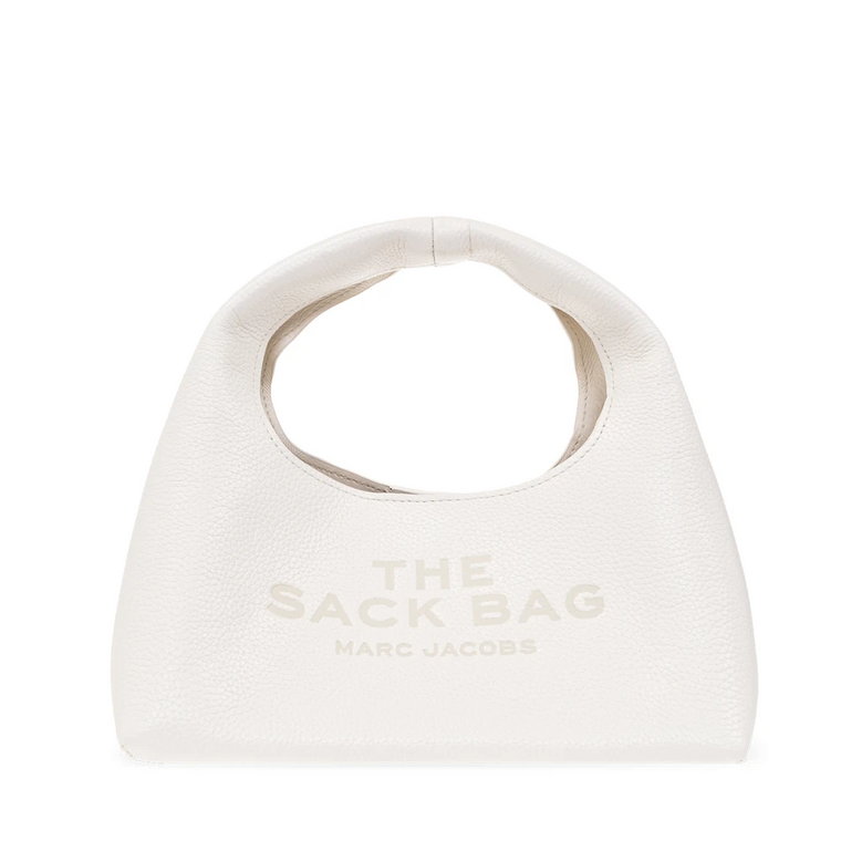 Biała Mini Sack Torba z Logo Marc Jacobs