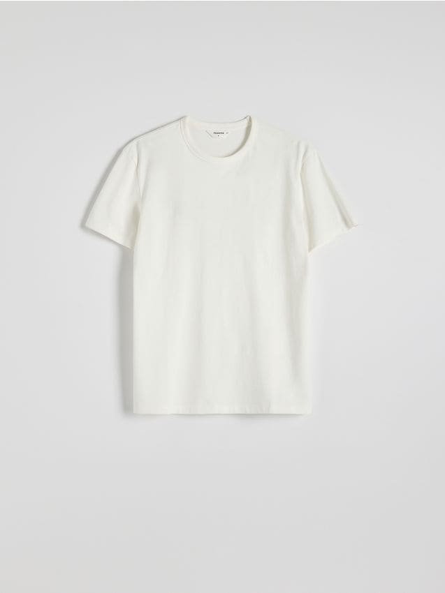 Reserved - T-shirt comfort fit - złamana biel