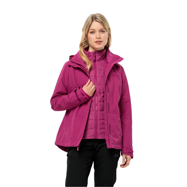 Damska kurtka 3w1 Jack Wolfskin GEISSHORN 3IN1 JKT W new magenta - L