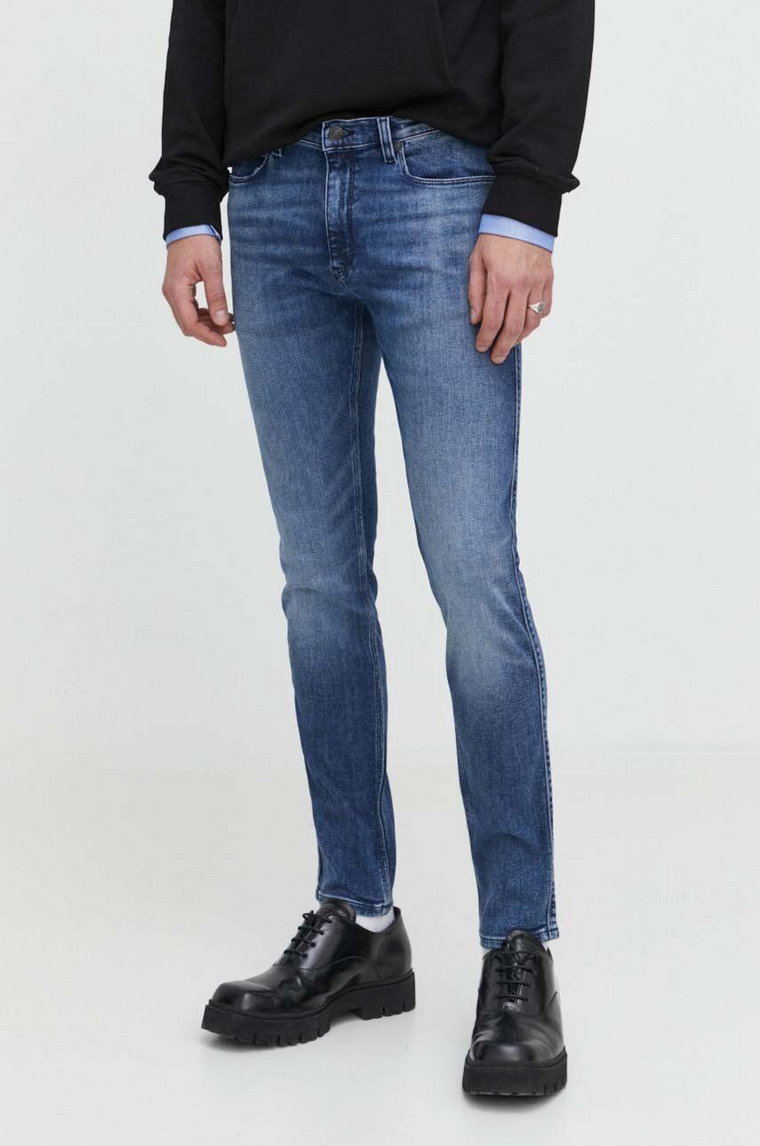 HUGO jeansy 734 męskie kolor niebieski 50507866