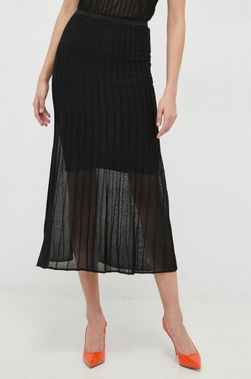 Calvin Klein spódnica kolor czarny maxi ołówkowa
