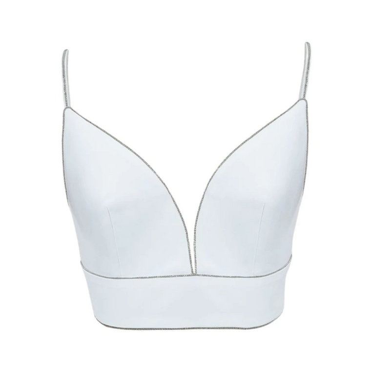 Ivory Jewel Crop Top Elisabetta Franchi