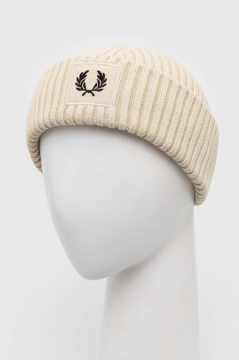 Fred Perry czapka bawełniana kolor beżowy bawełniana C6151.T04