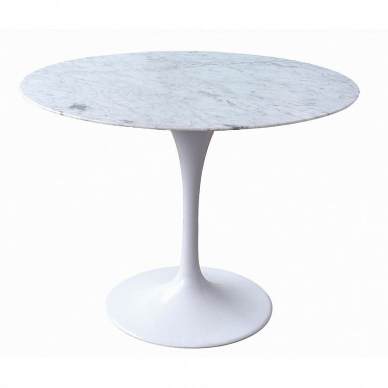 Stół TULIP MARBLE 100 CARARRA biały - blat okrągły marmurowy, metal kod: GT-09M.FI100