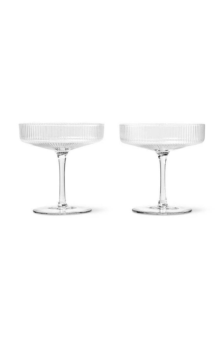 ferm LIVING kieliszek do szampana Ripple Champagne 2-pack