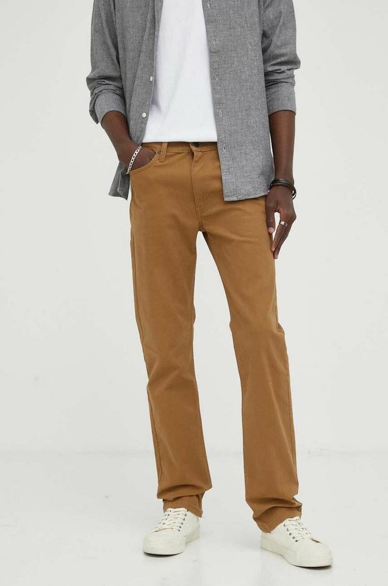 Levi's jeansy 513 SLIM STRAIGHT męskie kolor brązowy