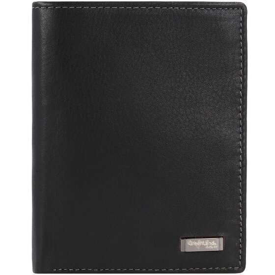 Greenland Nature Black Nappa Wallet RFID Leather 9,5 cm schwarz