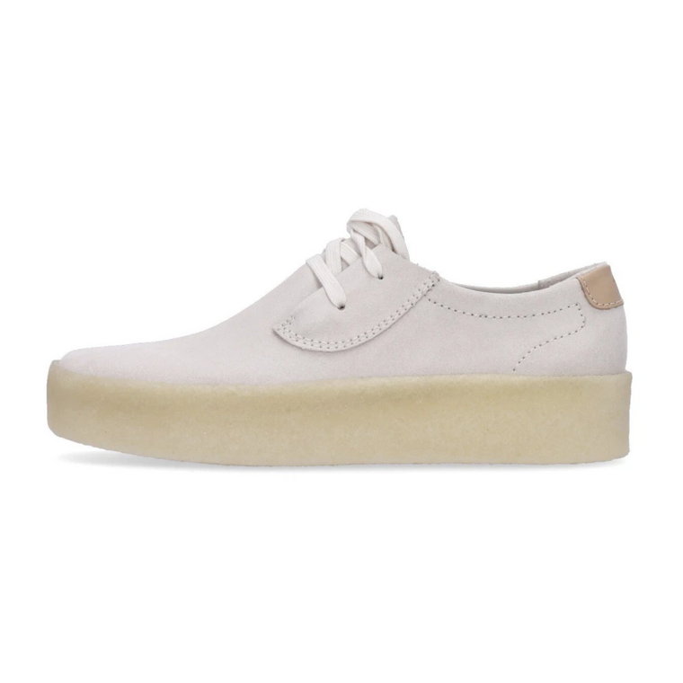Ashcott Cup Off White Suede Sneakers Clarks