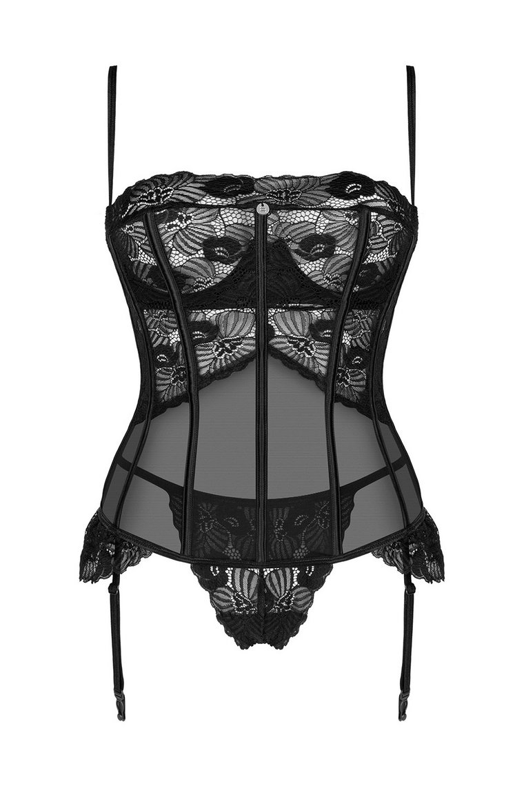 Gorset sexy Obsessive Serena Love corset czarny