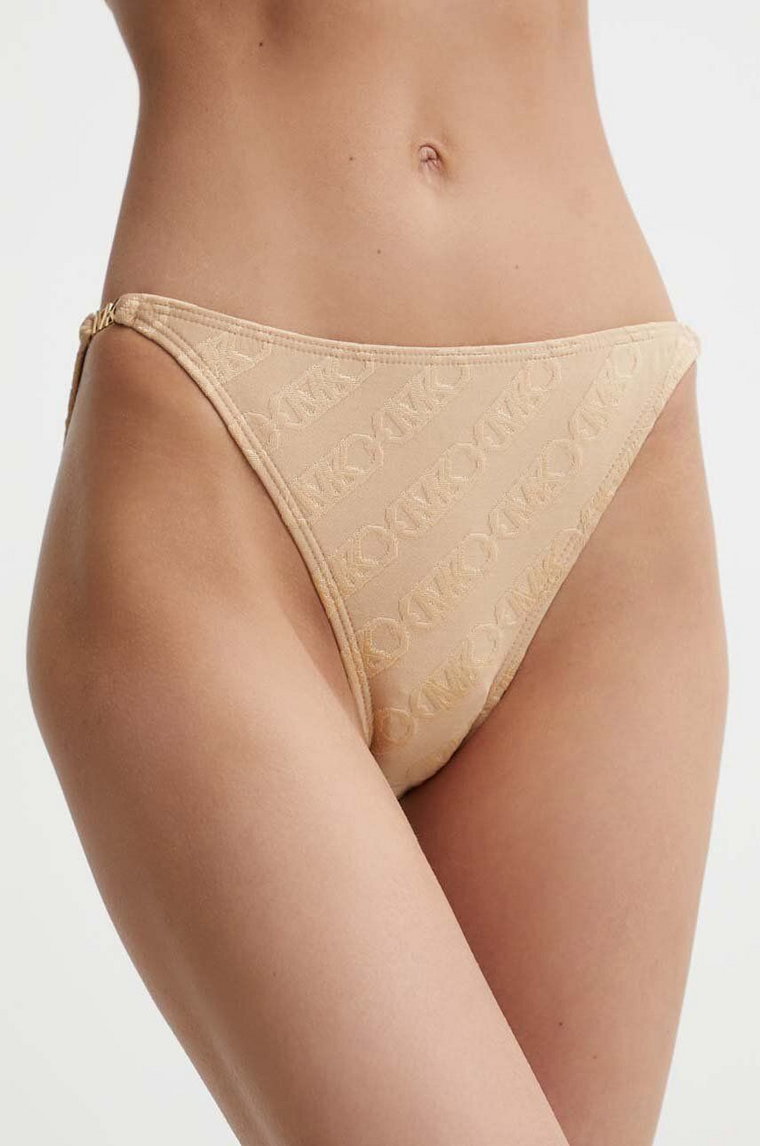 MICHAEL Michael Kors figi kąpielowe STRING BIKINI BOTTOM kolor beżowy MM13095