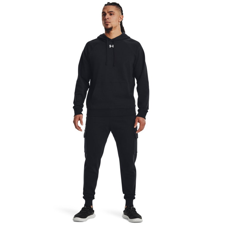 Męskie spodnie dresowe Under Armour UA Rival Fleece Cargo Jogger - czarne