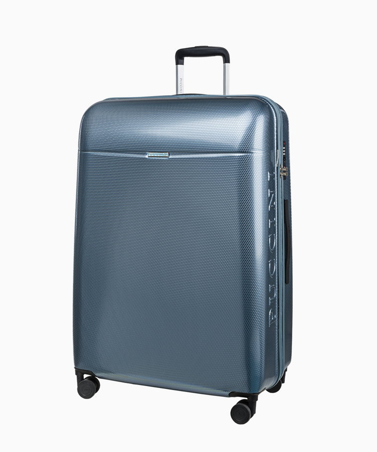 PUCCINI Duża niebieska walizka z policarbonu
