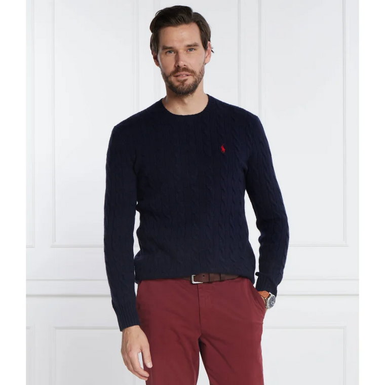 POLO RALPH LAUREN Wełniany sweter | Slim Fit | z dodatkiem kaszmiru