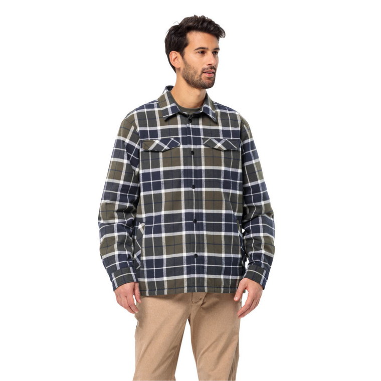 Męska koszula flanelowa Jack Wolfskin VAN VIEW SHIRT M night blue 41 - S