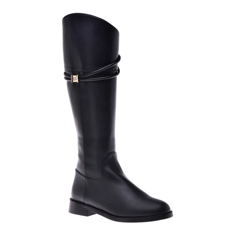 Black calfskin boot Baldinini