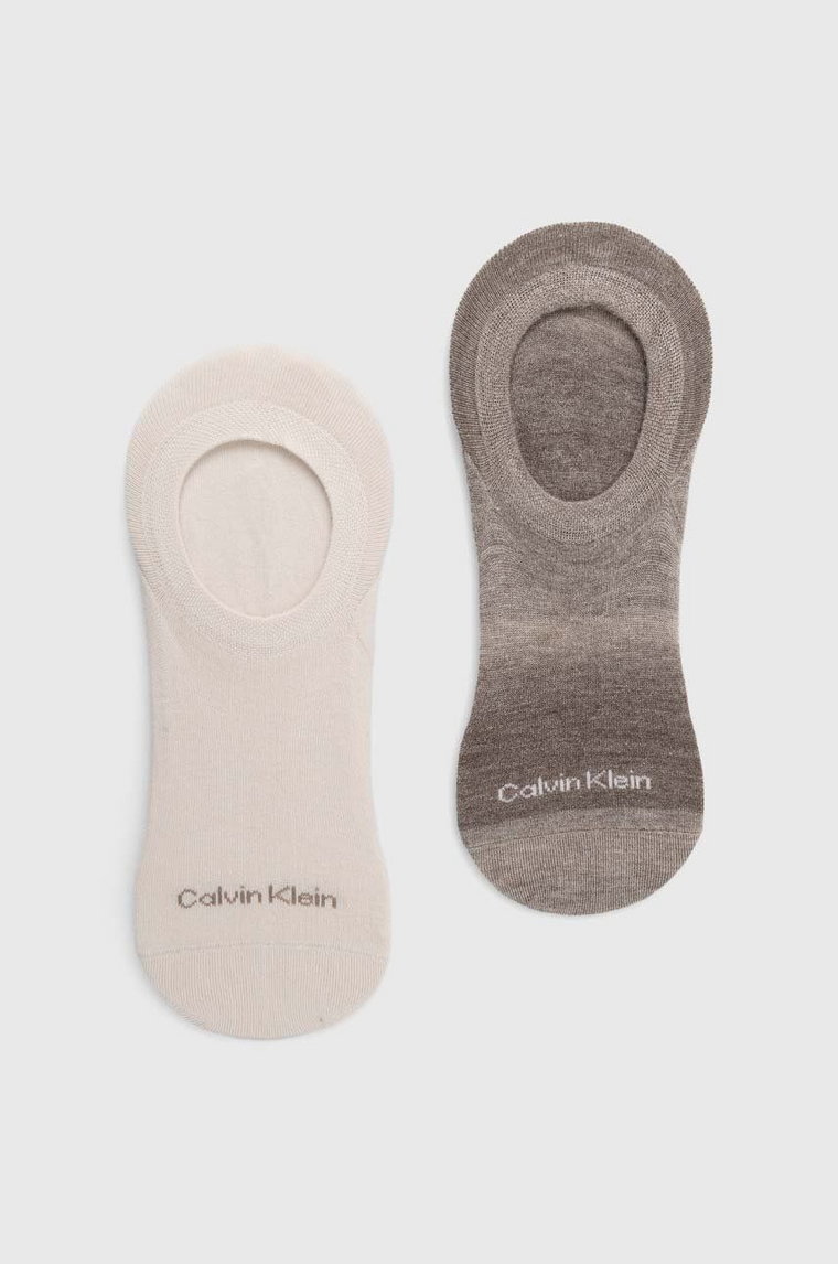 Calvin Klein skarpetki 2-pack męskie kolor beżowy 701226647