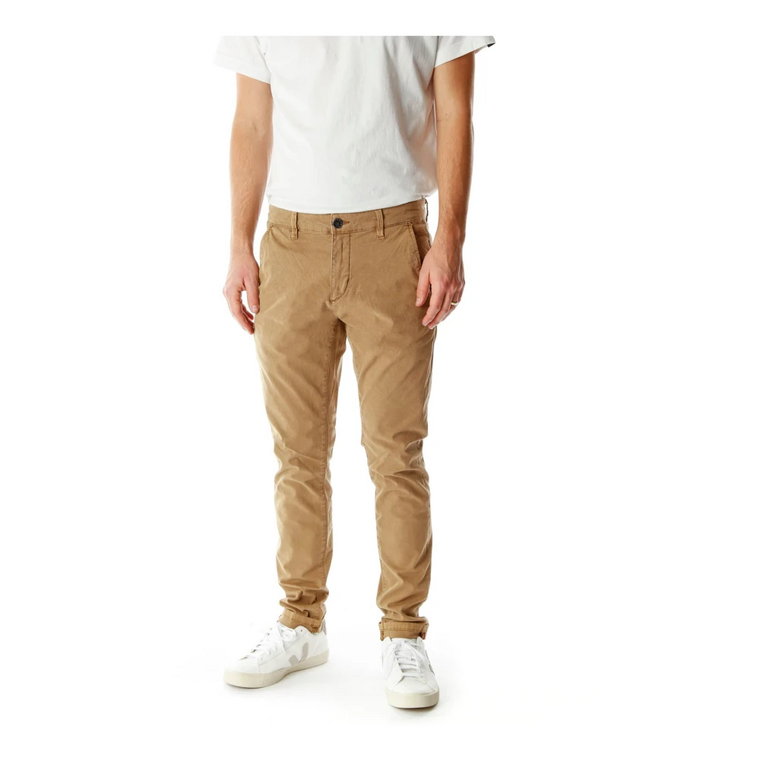 Slim Tapered Spodnie Chino Blue de Gênes