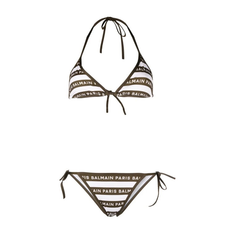 Zestaw bikini w paski Balmain