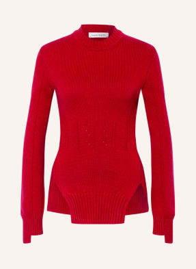 Alexander Mcqueen Sweter Z Kaszmiru rot