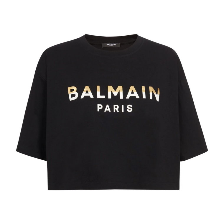 Skrócona koszulka Paris Balmain