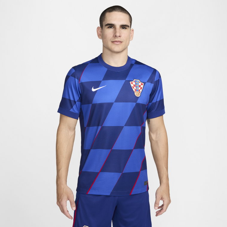 Męska koszulka piłkarska Nike Dri-FIT Chorwacja Stadium 2024/25 (wersja wyjazdowa) (replika) - Niebieski