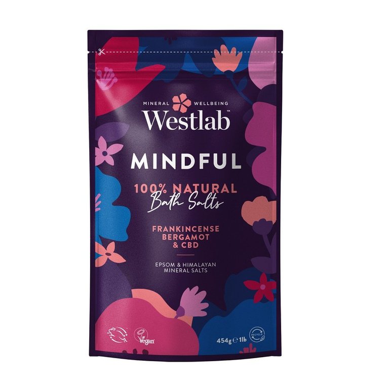 Westlab Mindful Bath Salts odprężająca sól do kąpieli Olejek Kadzidłowy & Bergamotka 454g