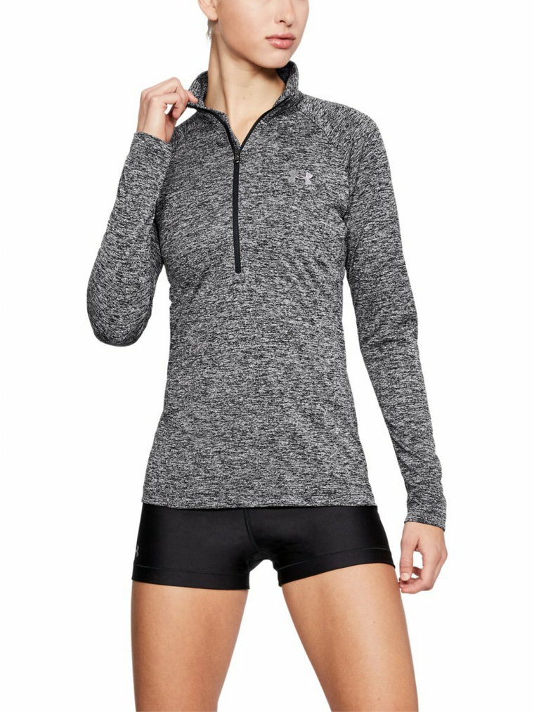 Damska bluza treningowa UNDER ARMOUR Tech 1/2 Zip - Twist - szara