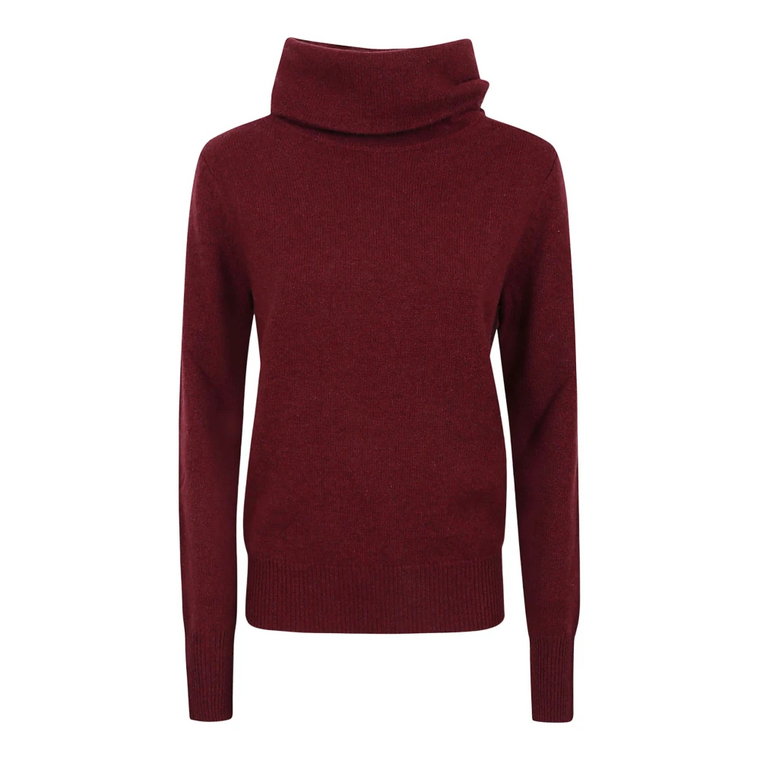 Garnet Red Melange Sweter z Długim Rękawem Polo Ralph Lauren