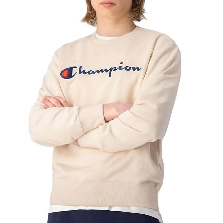 Bluza Champion Embroidered Script Logo Sweatshirt 217061-YS015 - beżowa