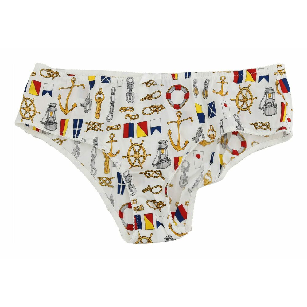 Dolce & Gabbana White Sailor Bra Panty Stretch Underwear